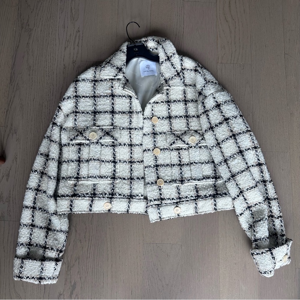 Anine Bing Adriana Plaid Jacket